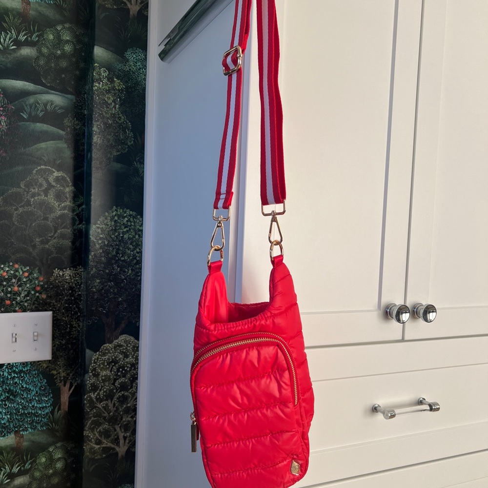 Red Quilted Shoulder Bag